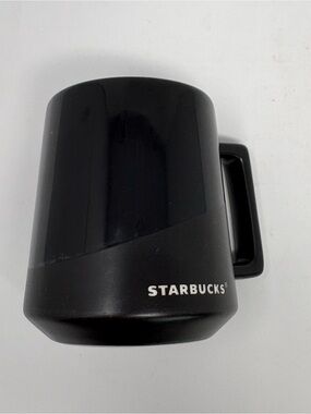 Starbucks 2017 Half Matte, Half Glossy Black Diagonal Mug Geometric Handle 14oz
